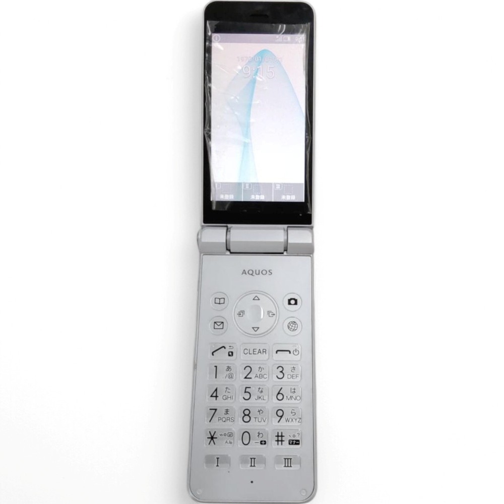 SHARP AQUOS SH-N01 WHITE 8GB Android Flip Phone KEITAI Unlocked SIM Free