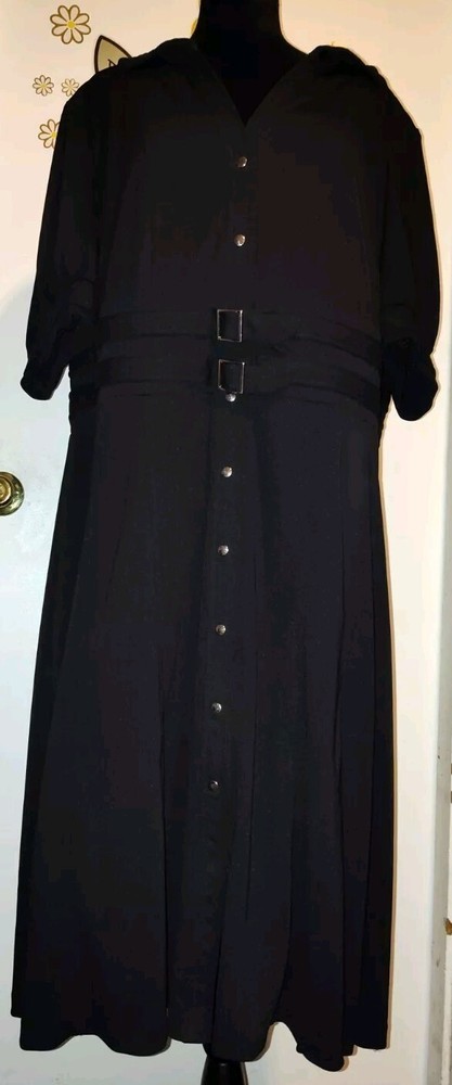 Alfani Womens Black Buckle Dress Plus Size 20W Beautiful!