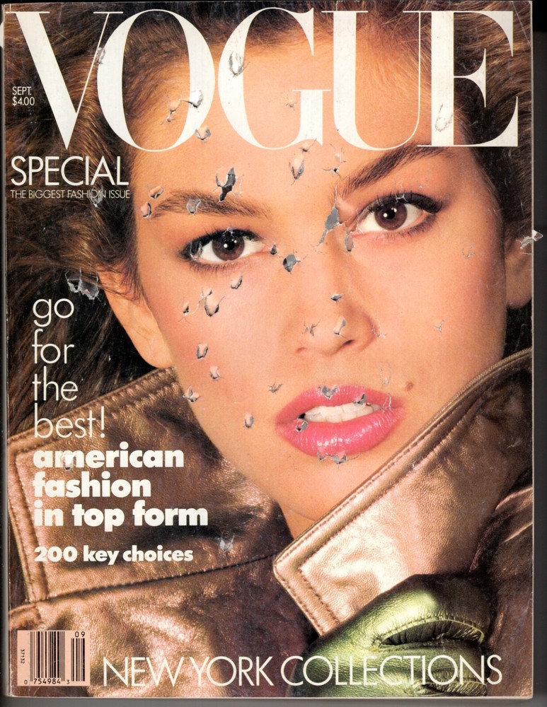 Vogue Mag September 1987 Cindy Crawford Linda Evangelista Tatjana Patitz FAIR