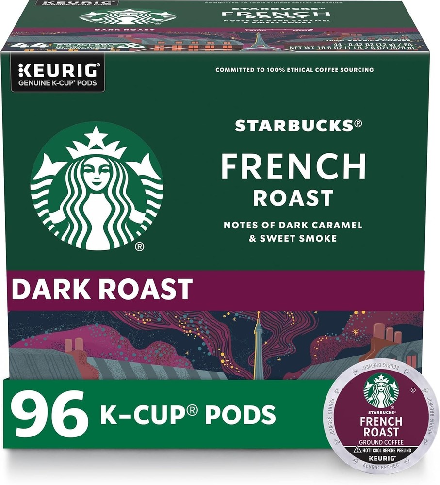 Starbucks Dark Roast Coffee K-Cup Variety Pack for Keurig Brewers, 96 Count