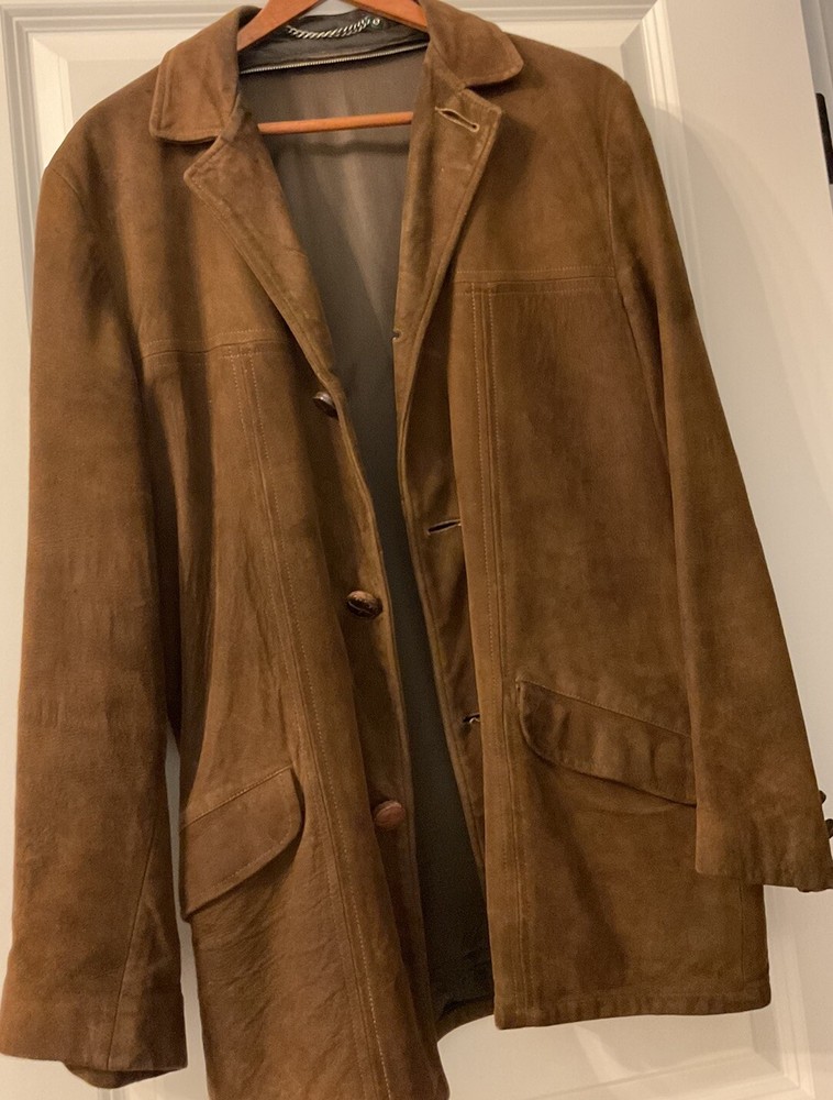 Vintage 1970’s William Barry “Catching Fire” Suede Men’s Jacket Size 36
