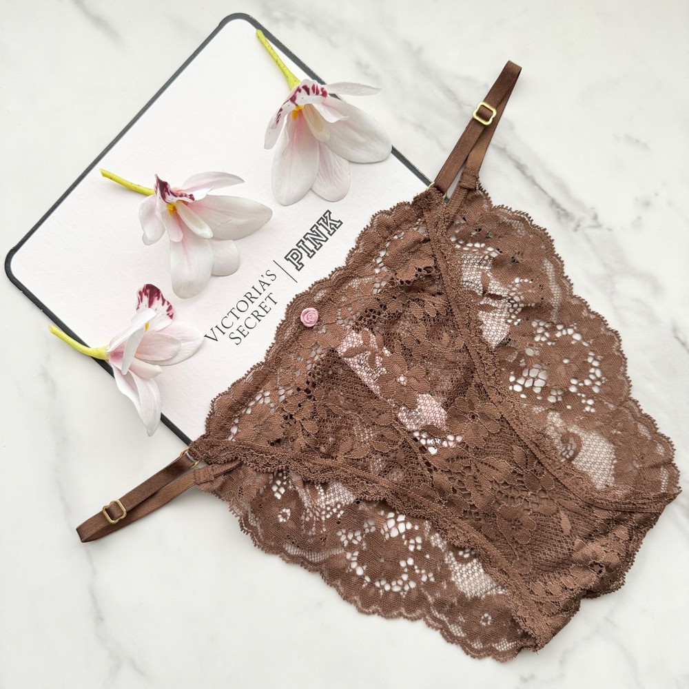 Victoria's Secret Dream Angels Lace Adjustable String Bikini Panty Mousse