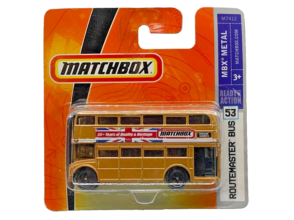 Matchbox 2008 MB53 Routemaster Bus in Metalflake Gold