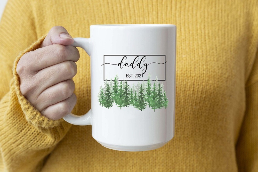 Daddy Est 2021 Mug Mug & Coaster Set Gift Daddy Coffee Mug For New Daddy 202