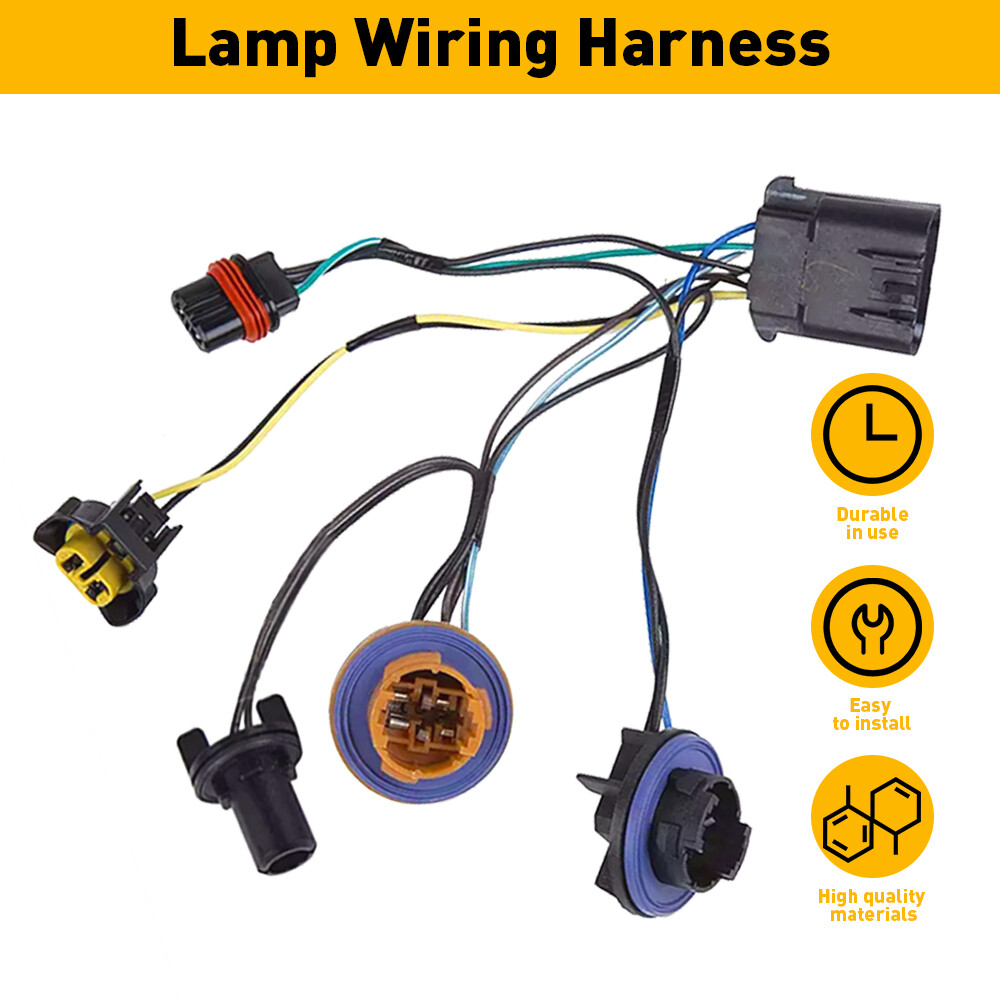 2pcs 1595-0809 Headlamp Headlight Harness Wiring for GM 2007-14 Chevrolet Tahoe