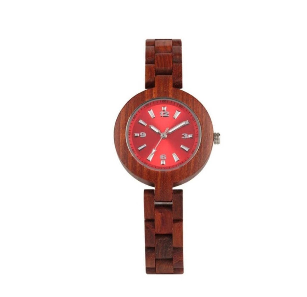 Stylish Wooden Quartz Watch for Girls with Small Dial - Perfect Gift Idea
