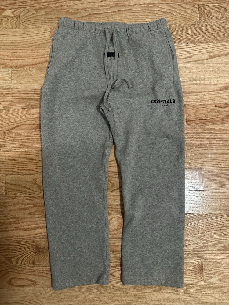 Essentials Fear of God Men's Gray Fleece Sweatpants Large