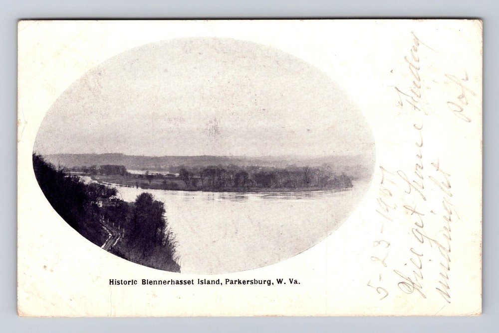 Parkersburg WV-West Virginia, Blennerhasset Island, Vintage c1907 Postcard