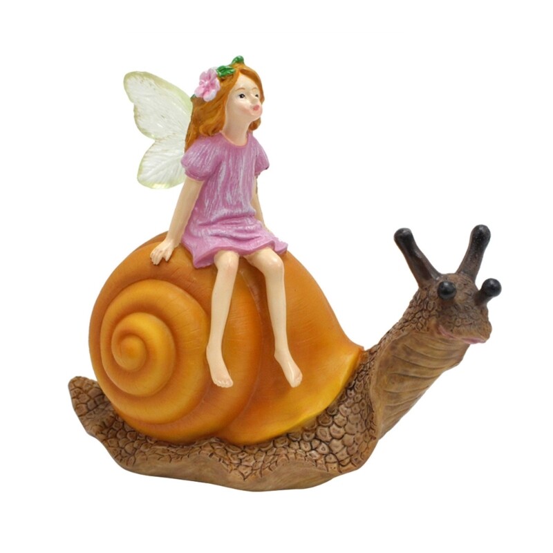 Fairy Snails Garden Decorations Resin Snails Statue Outdoor Garden Sculpture