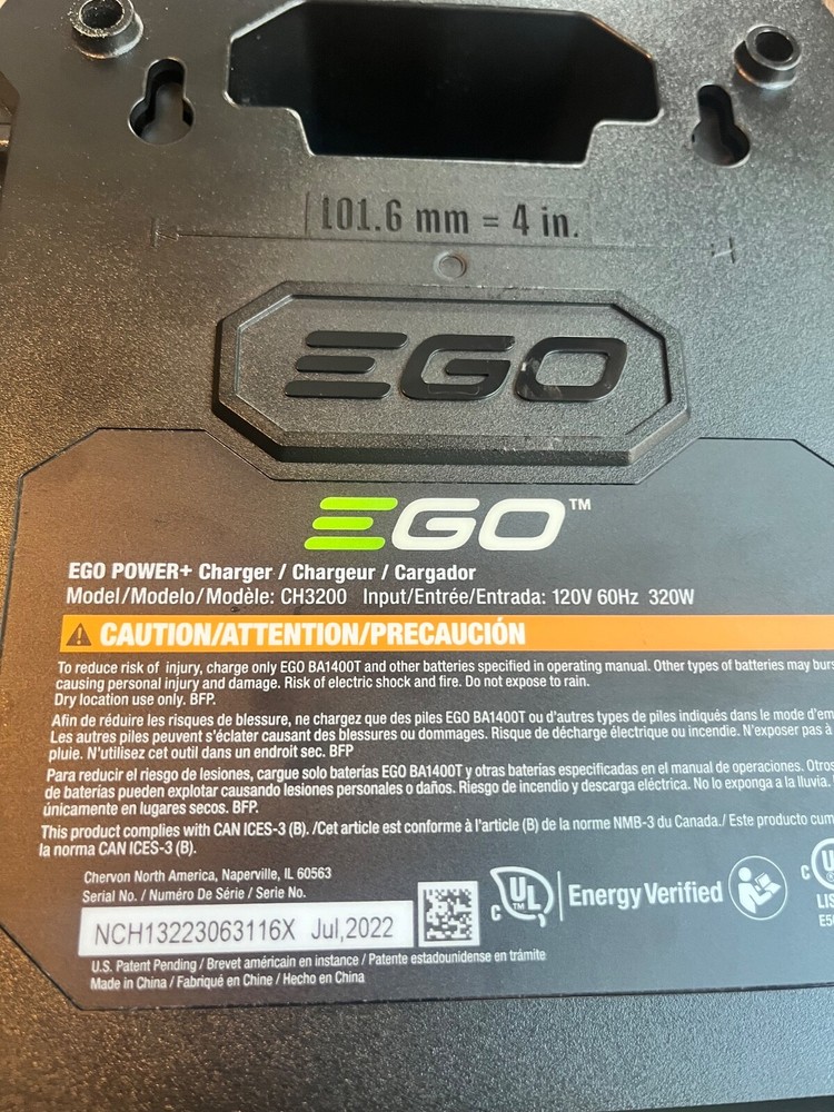 EGO POWER Battery Powered 21 In Push Mower Non Self Propelled With charger