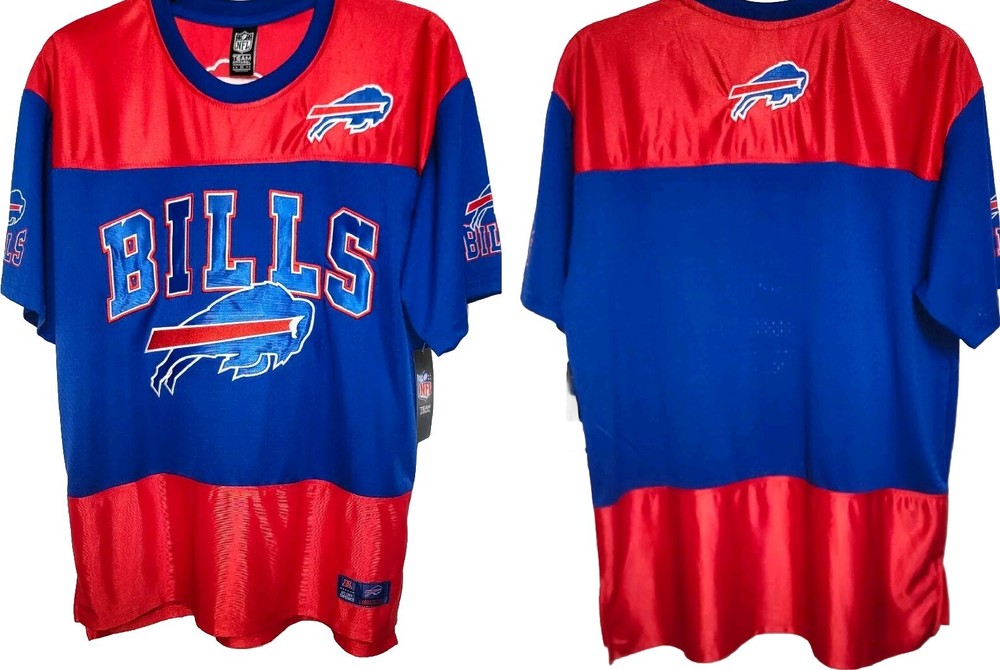 NWT Buffalo Bills NFL Team Apparel Premium Embroidered Throwback Jersey $50