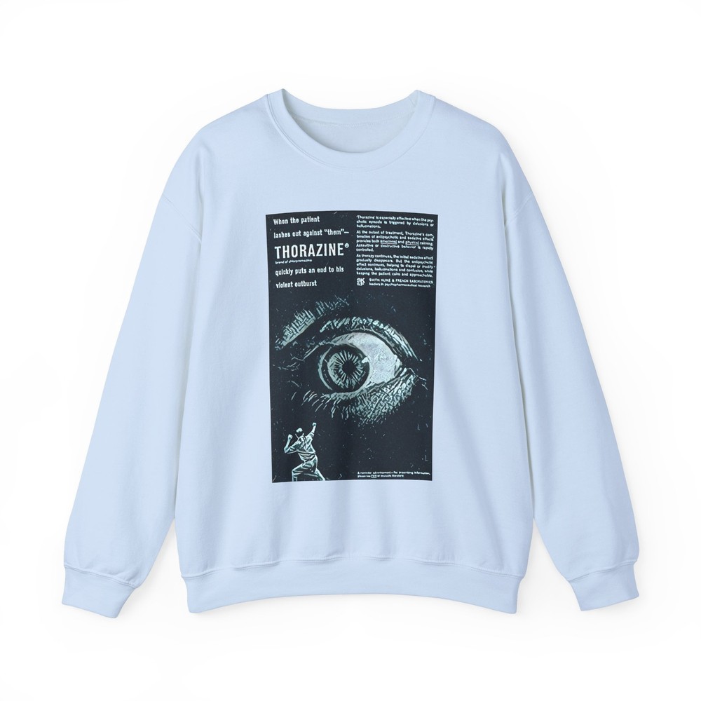 Vintage Thorazine Retro Ad Art Graphic Unisex Heavy Blend Crewneck Sweatshirt  