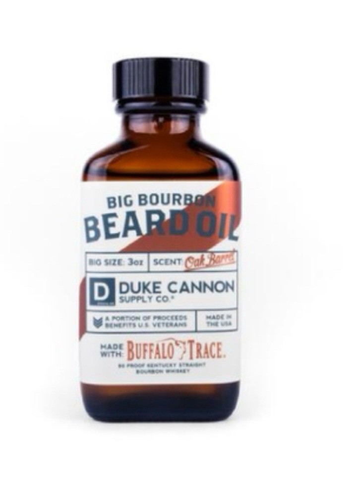 Duke Cannon Big Bourbon Beard Oil 3oz Oak Barrel