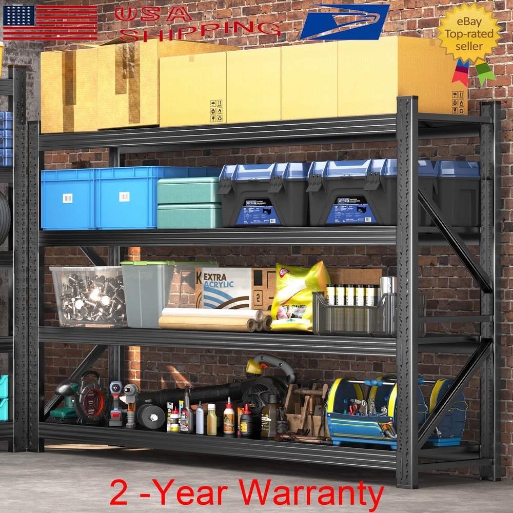 Heavy Duty 4 Tier Adjustable Metal Shelves Storage Garage Rack 63