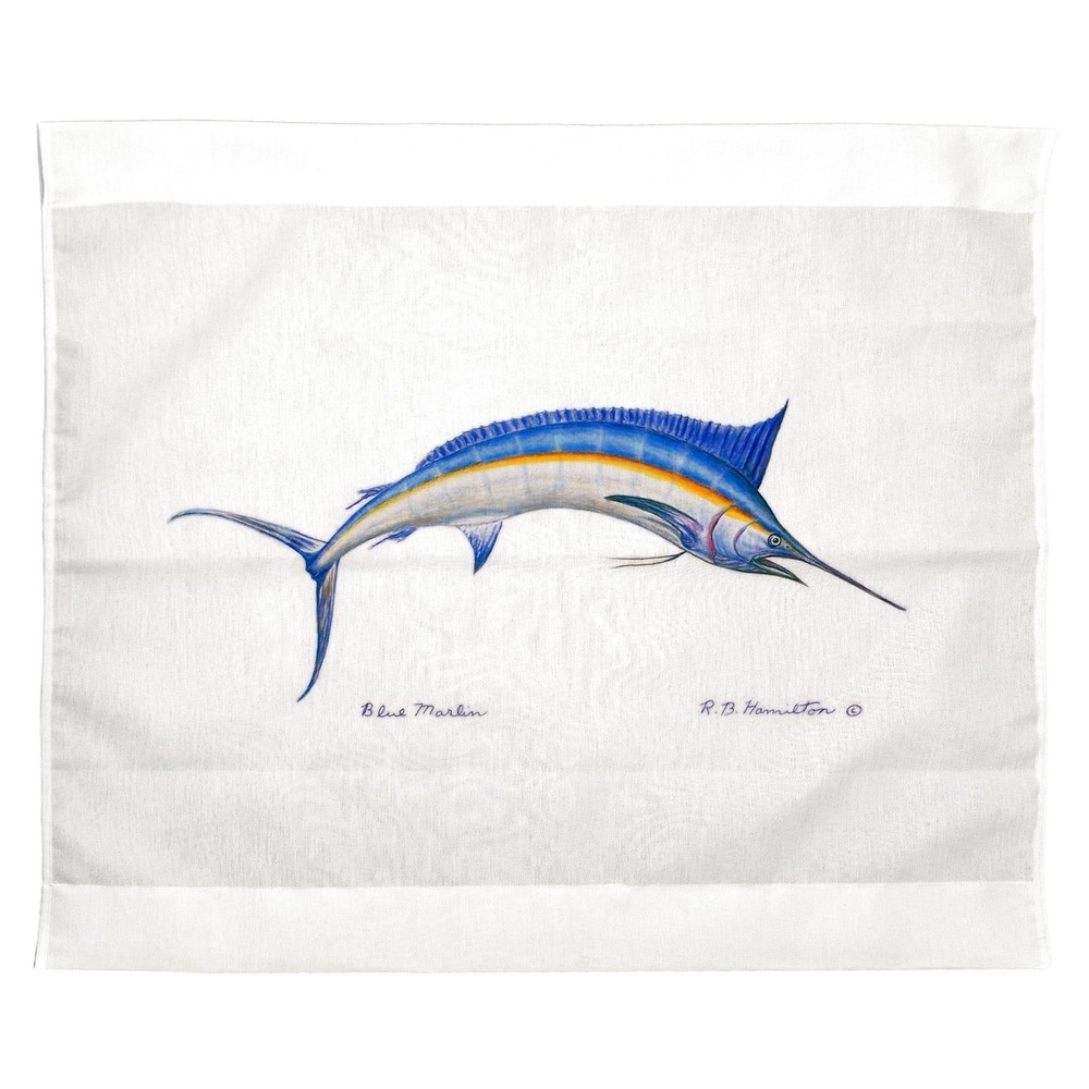 Betsy Drake Blue Marlin Outdoor Wall Hanging 24x30