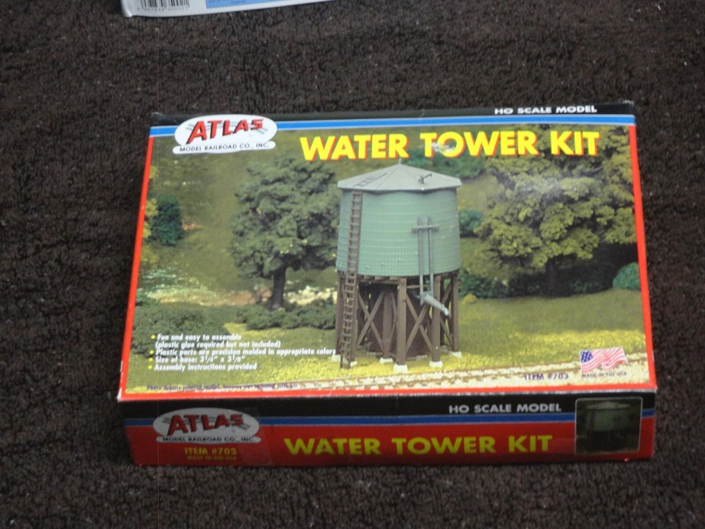 ATLAS MODEL RAILWAY CO. INC. - WATER TOWER KIT ITEM #703 for HO Scale Railways.