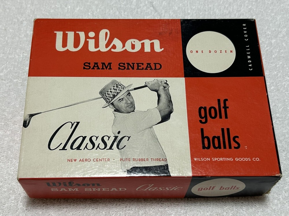 VINTAGE SAM SNEAD  CLASSIC SIGNATURE GOLF BALLS  BY WILSON  UNOPENED SLEEVES