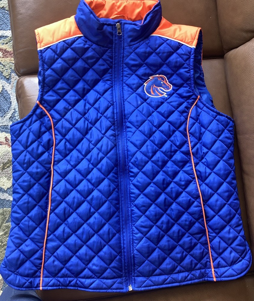 Boise State Bronc Vest childs XL /womens M/L Football Logo NCAA