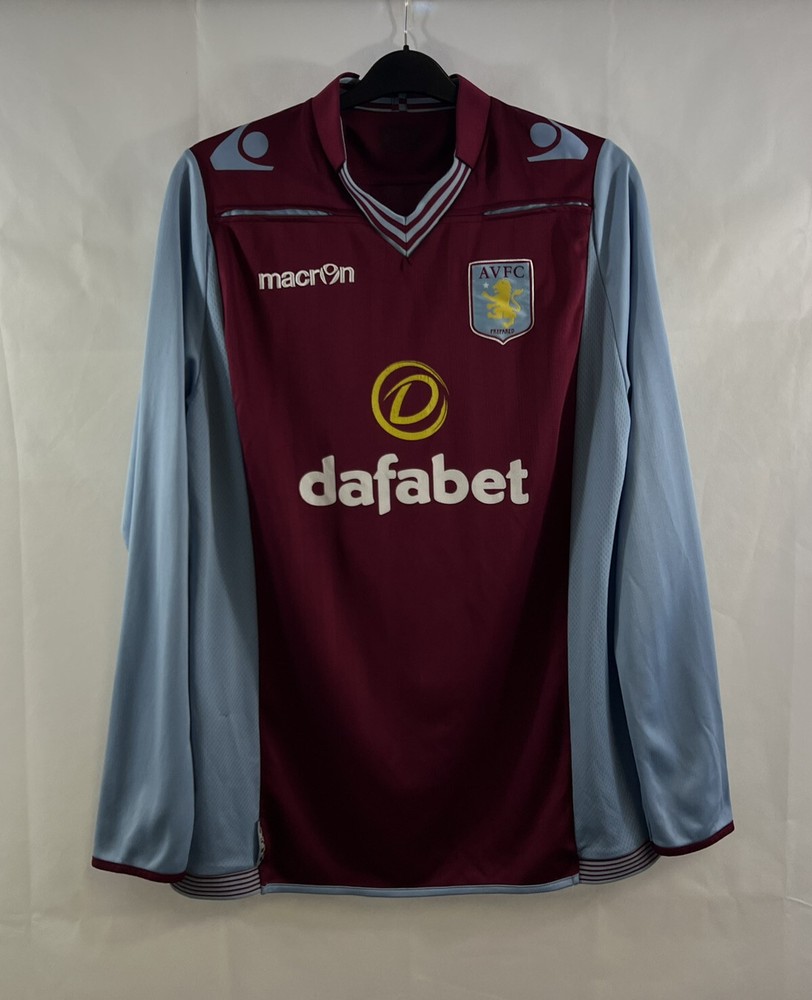 Aston Villa 2013/14 Macron Home L/S Football Shirt Adults XL D667