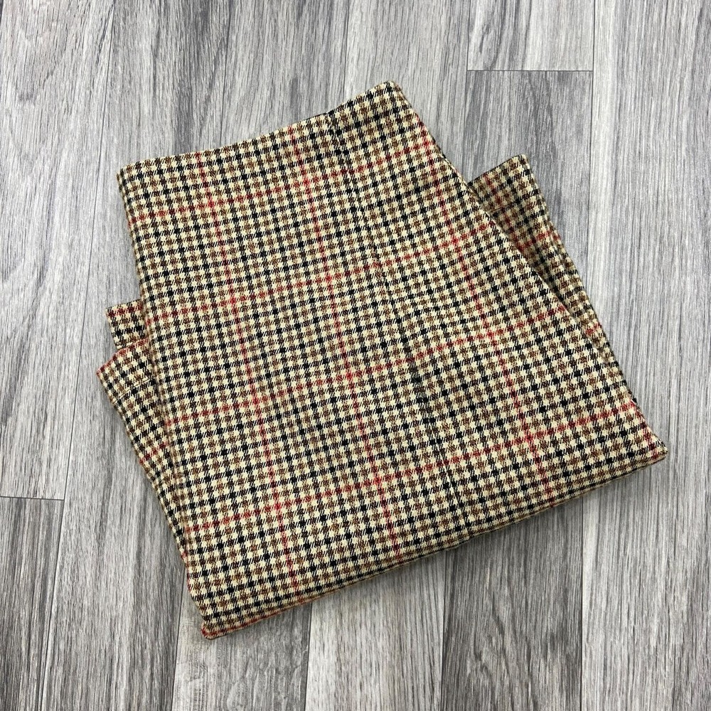 PACSUN J.Galt Stretch Brown Plaid Pleated Mini Skirt Womens Size S