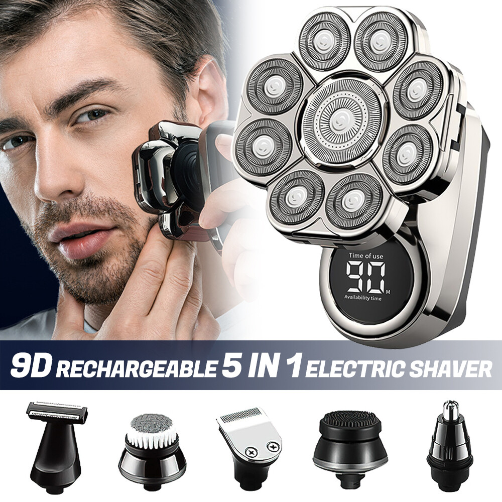 Maquina De Afeitar 9D Electrica Para Hombre Afeitadora Rasuradora Barba Trimmer