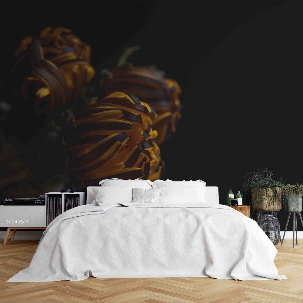 3D Flower Plant Closeup Wall Murals Wallpaper Murals Wall Sticker