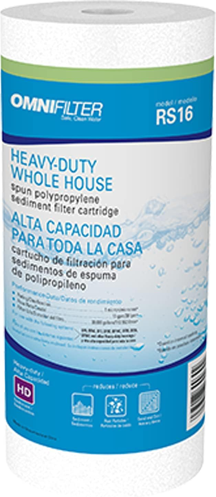 RS16 Sediment Water Filter, 10-Inch, Whole House Heavy Duty Spun Polypropylene C