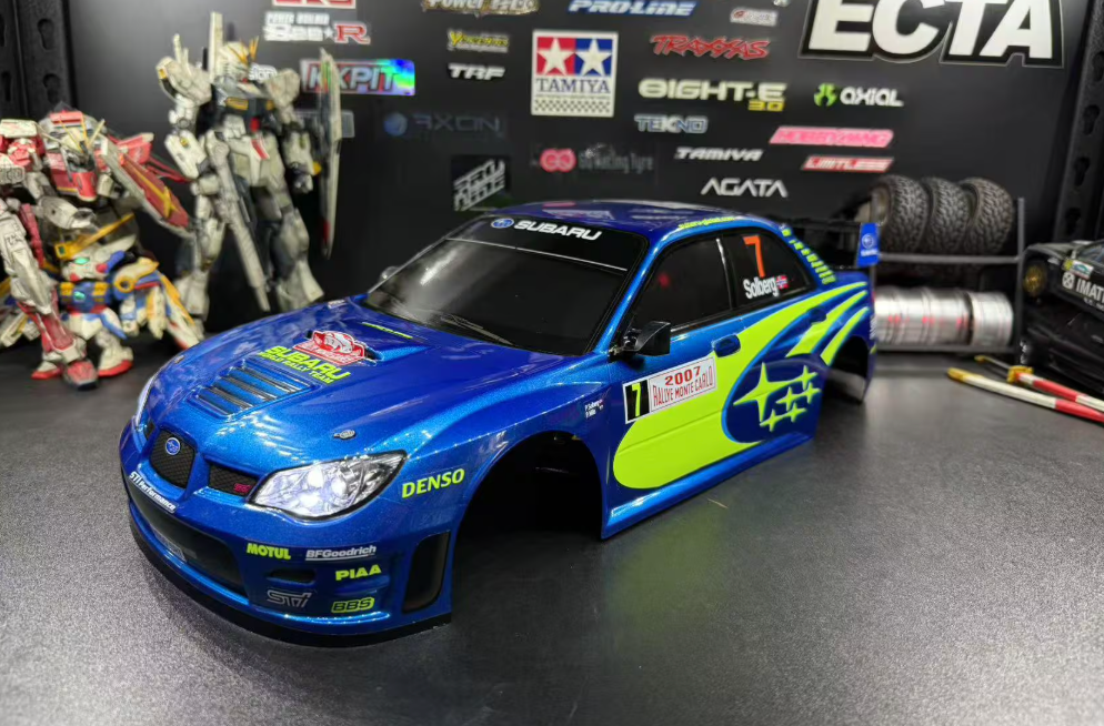 Tamiya 1/10 Subaru WRX STI WRC RC Body Monte Carlo 2007 LED Headlights Taillight