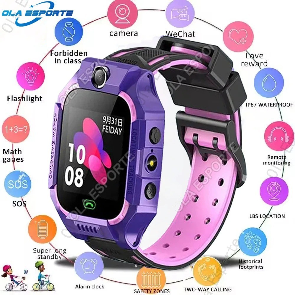 Kids Smartwatch GPS Tracker SOS Call Camera Waterproof Watch for Android iOS