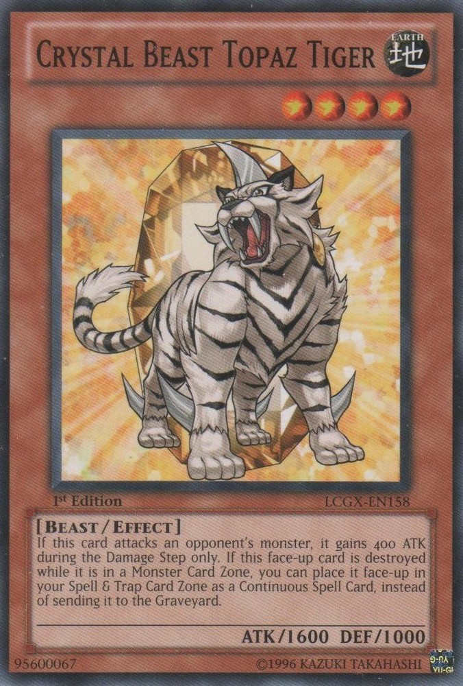 Crystal Beast Topaz Tiger LCGX-EN158 Common Unlimited NM Light Play Yugioh Card 