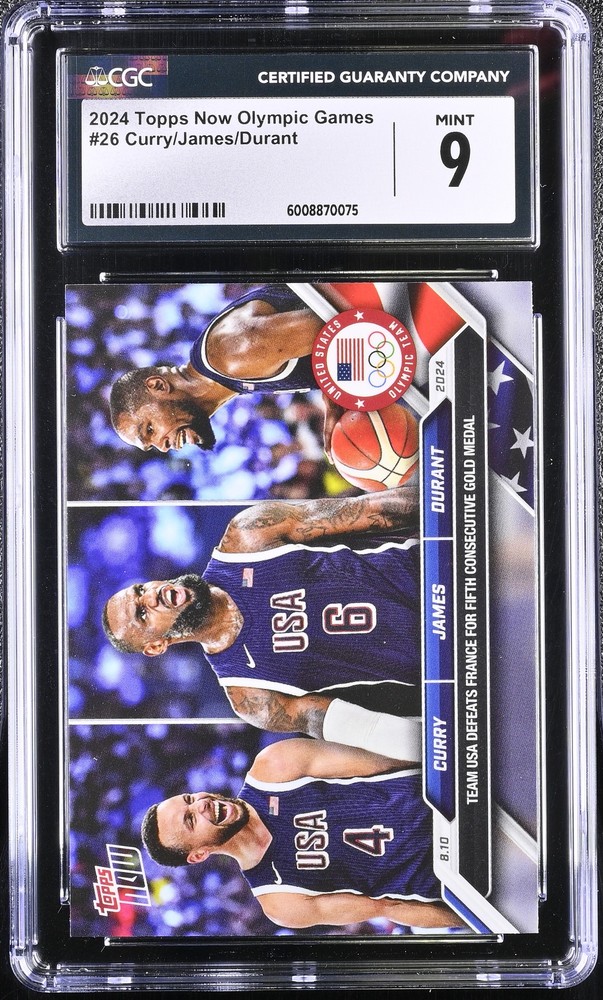 2024 Topps Now Olympic Games #26 Lebron/Curry/Durant CGC 9