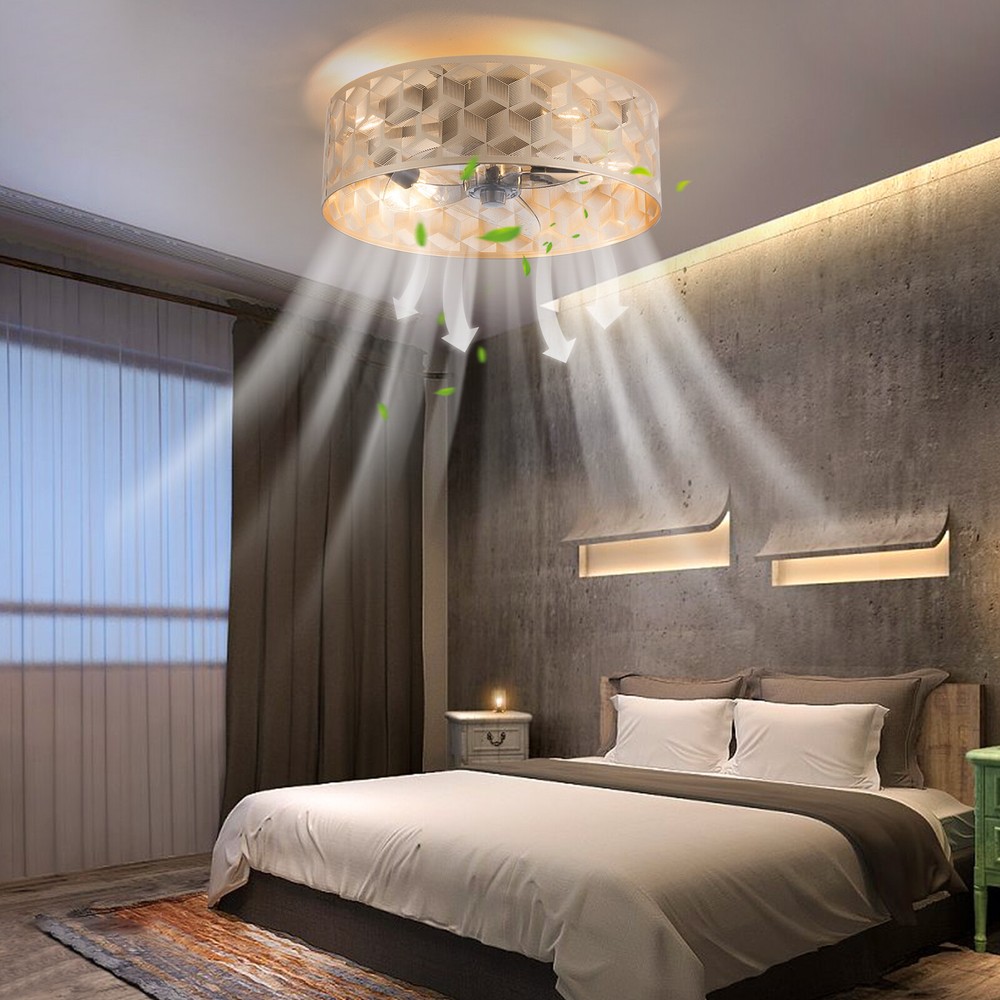 40W Ceiling Fan with 4 E26 Bulbs, Remote Control & Light Kit