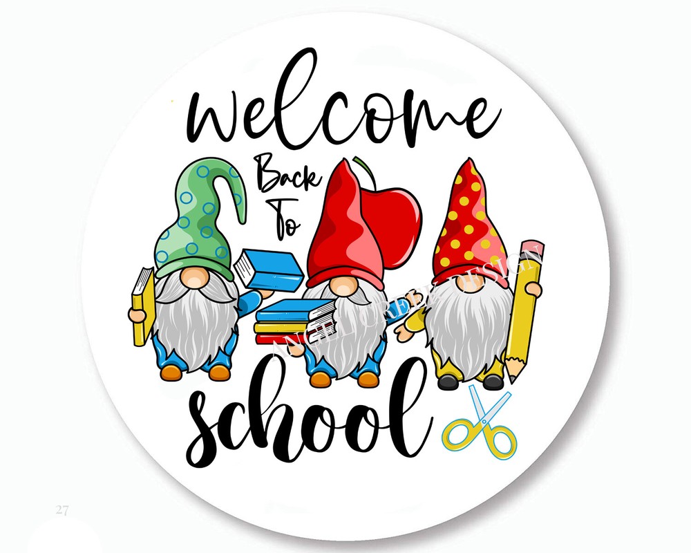 Welcome Back to School Gnomes Envelope Seals Teacher Scrapbook Stickers-image