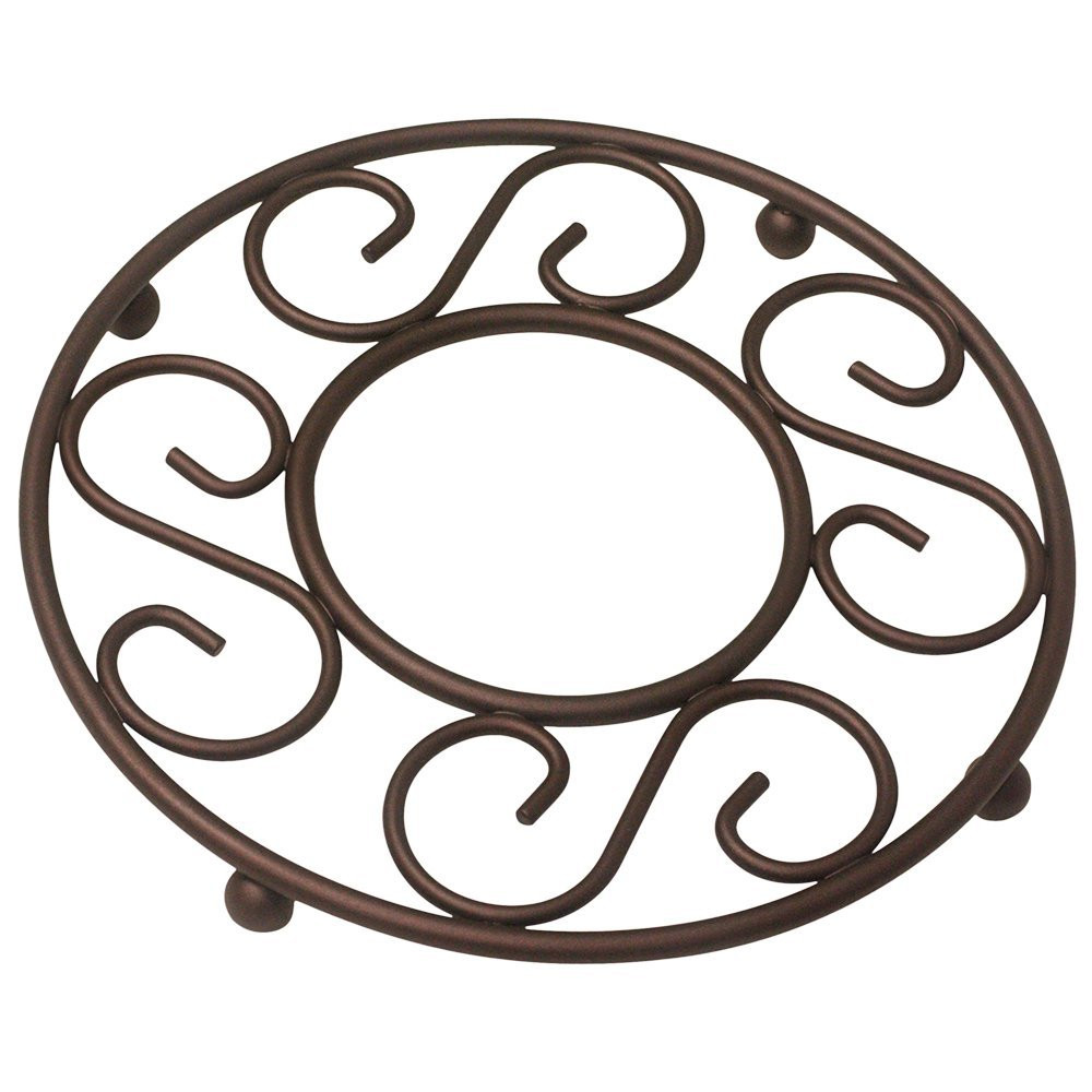 Home Basics Scroll Collection Steel Trivet for Hot Dishes, Pots And Pans,...