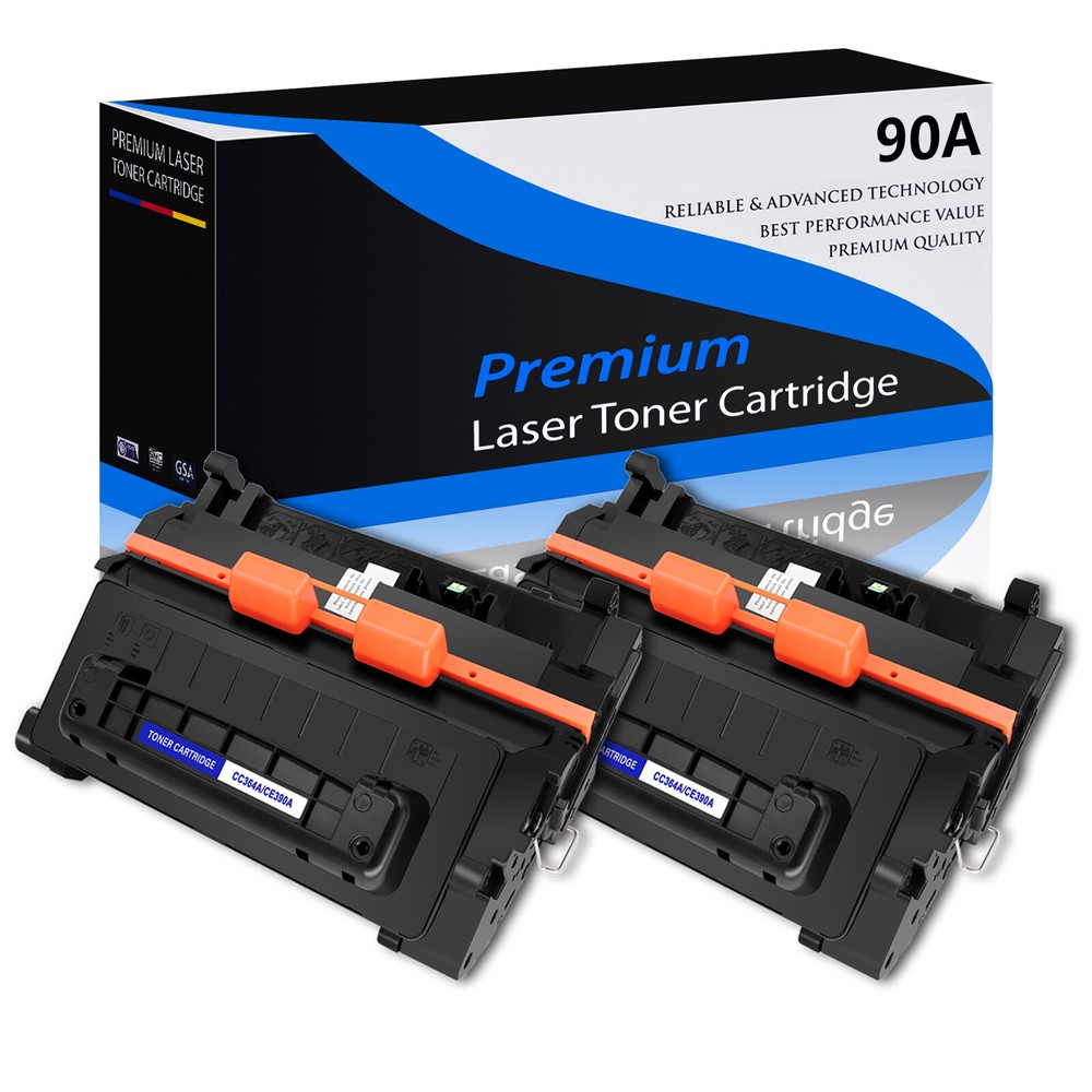 2PK CE390A Toner Cartridge for HP 90A LaserJet M4555 Series Printers