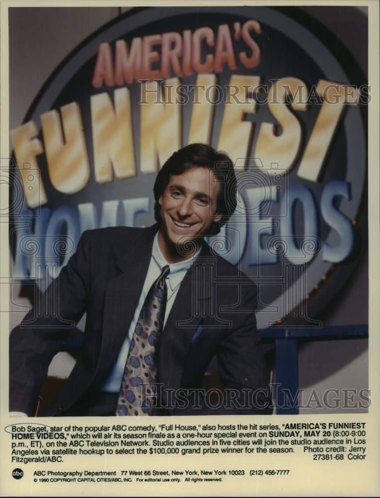 1989 Press Photo Bob Saget hosts America's Funniest Home Videos, on ABC.