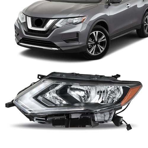 Headlights Replacement for 2017–19 Nissan Rogue Left Side Projector Headlamp