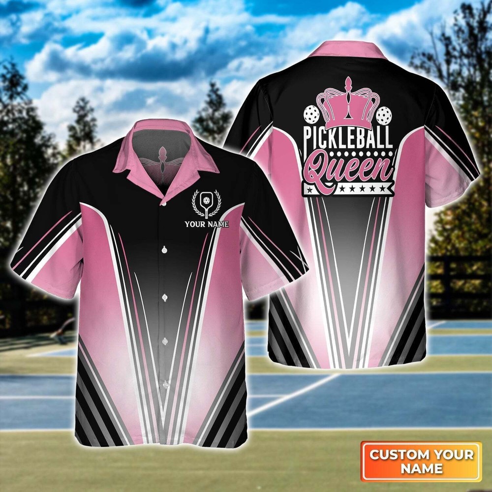 Personalized Pickleball Queen 3D Hawaiian Shirt Gift for Players