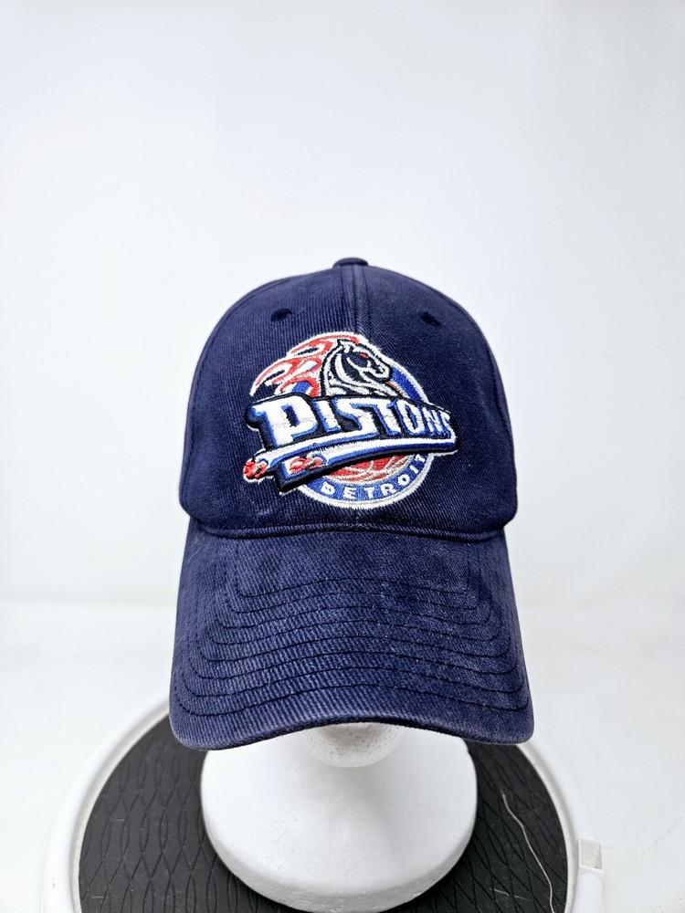 Vintage Detroit Pistons Reebok Y2K Blue Strapback Hat NBA FAST SHIPPING