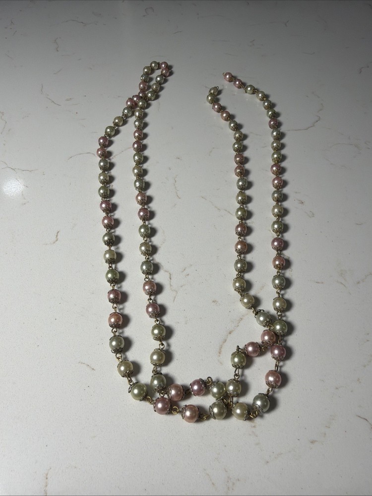 Vintage Multi-Color Faux Pearl Necklace