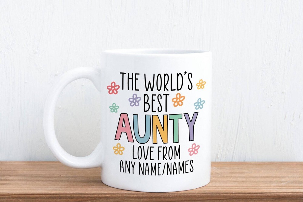 Worlds Best Aunty Custom Name Gift Mug  