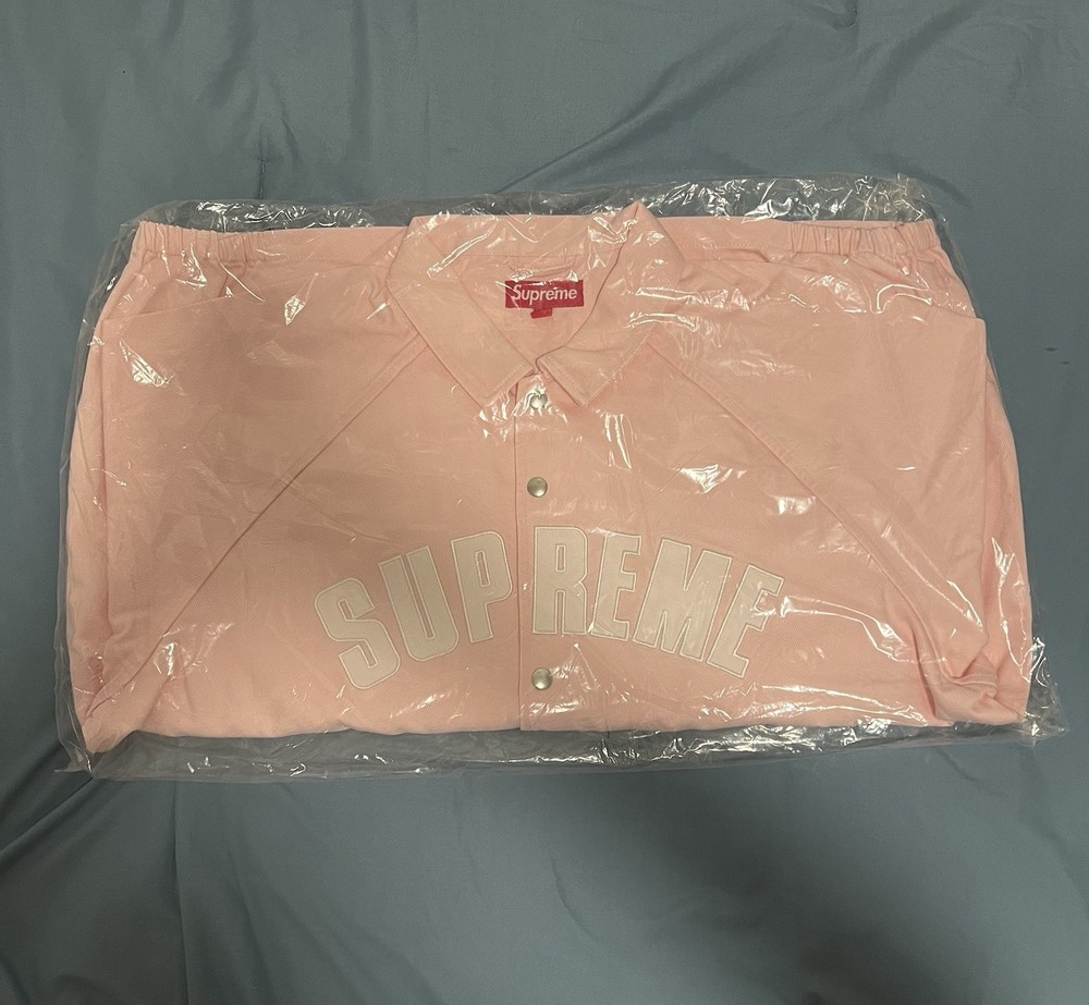 Supreme Arc Denim Coaches Jacket Pink Size XL