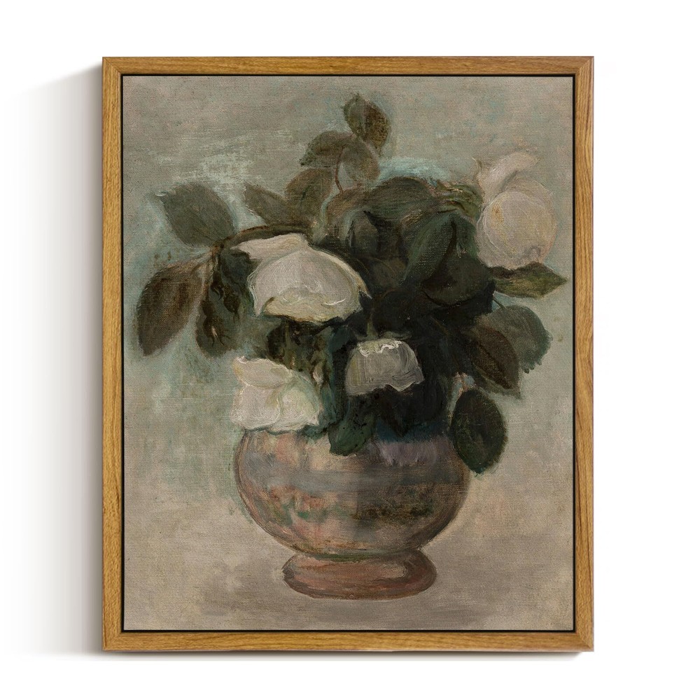 Framed Canvas Prints Art Vintage Decor, Botanical Wall Art for Living Room, R...