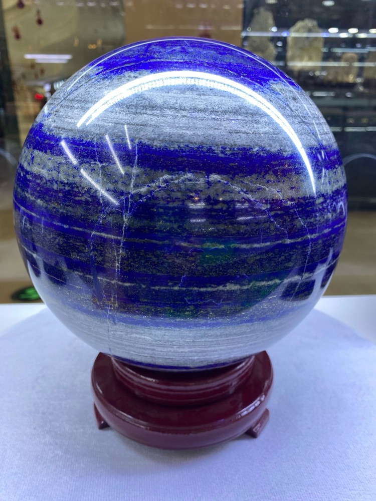 33.3LB Natural Lapis Lazuli Quartz Sphere Large Crystals Ball Healing 213mm