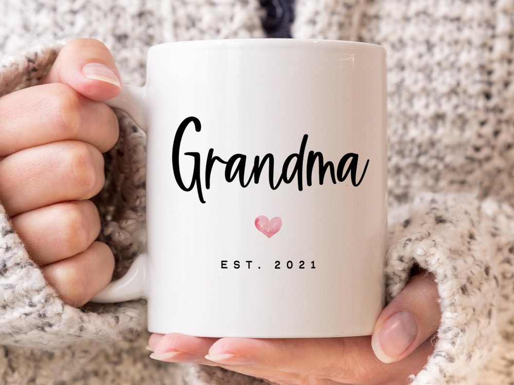 Grandma Est Coffee Mug Pregnancy Announcement Coffee Mug Custom Gift To Announce