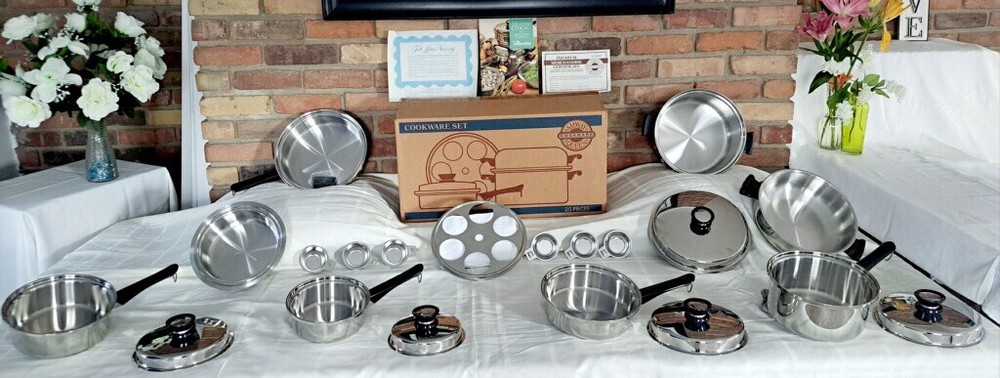 Amway Queen Cookware Set Stainless Steel Vintage 20 Piece NEW STILL IN BOX
