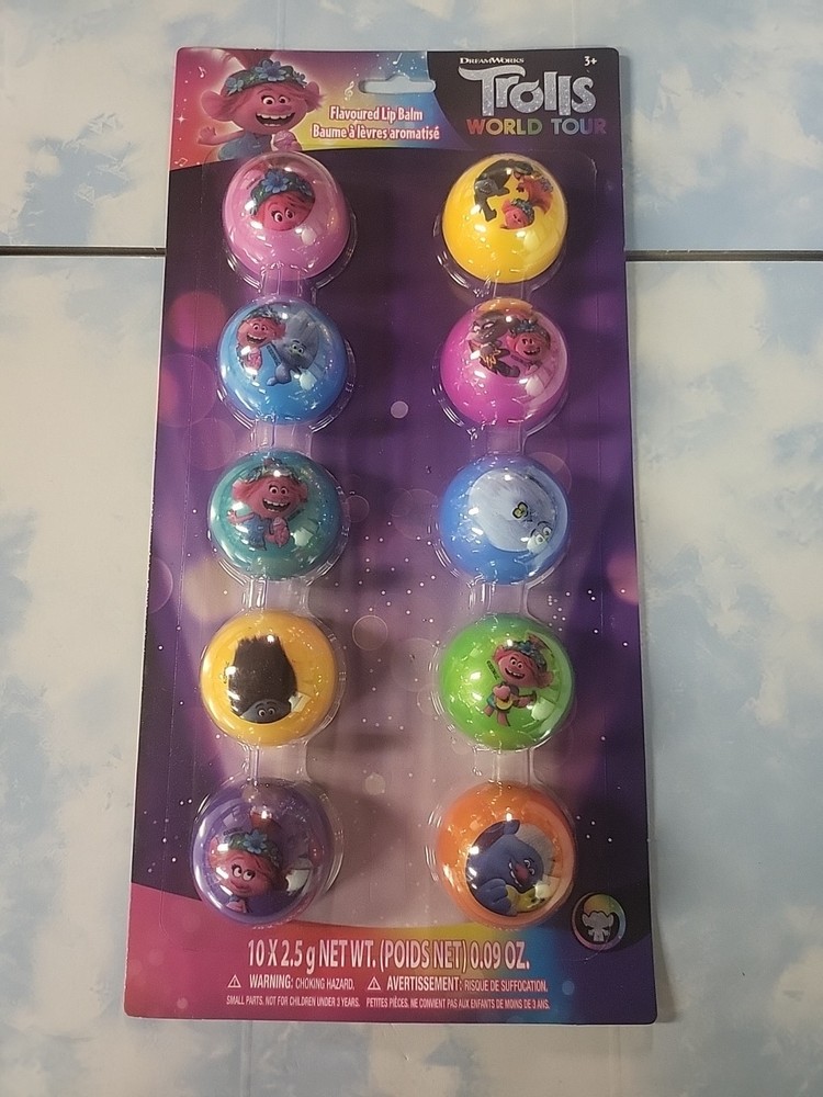 Trolls Lip Gloss Balm 10pk  World Tour