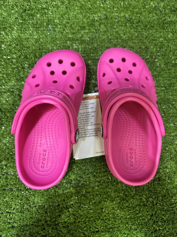 CROCS Baya Clogs Toddler Sz C 9 ELECTRIC PINK 207012-6Qq NWT