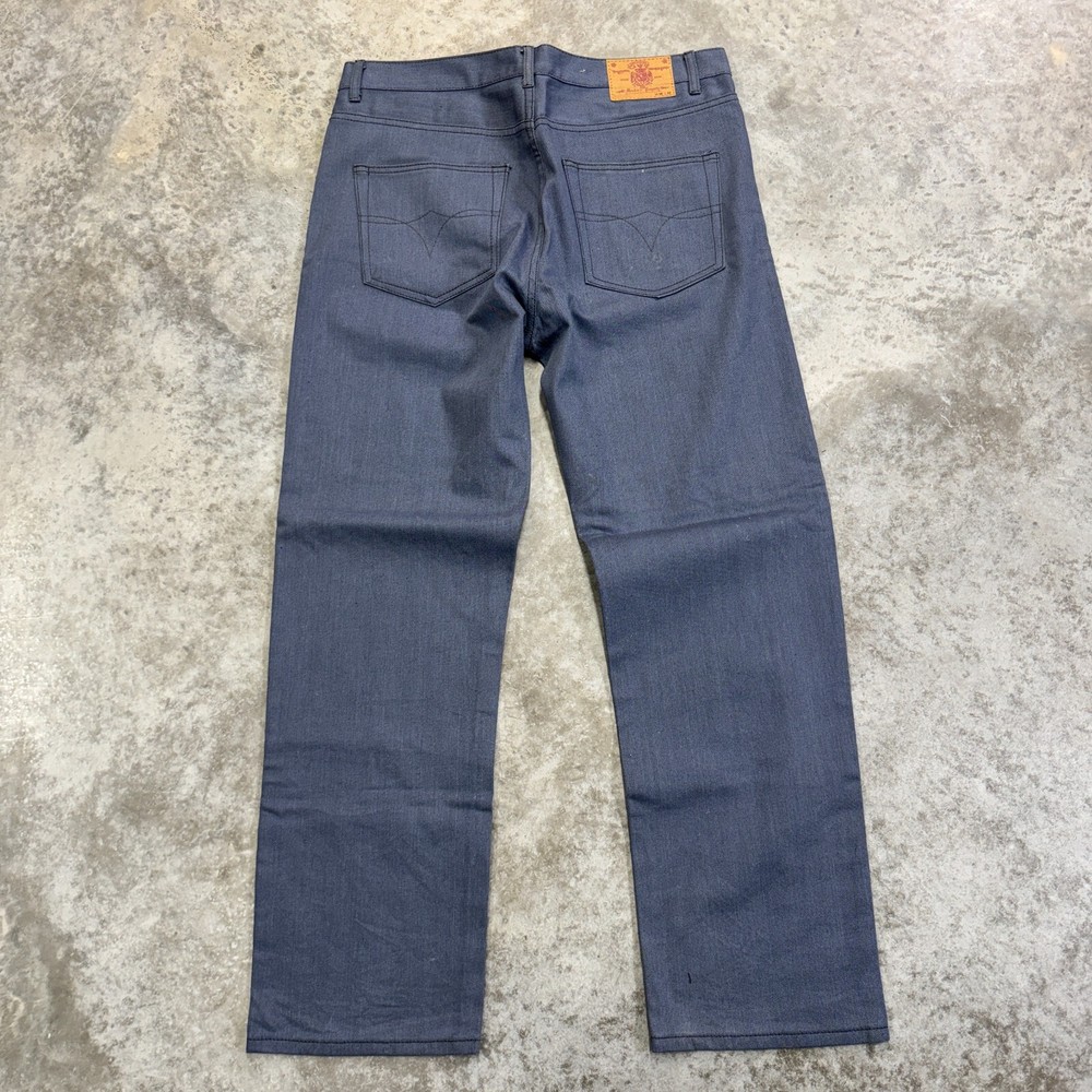 Mens 38x32 Blue Y2K Baggy Hip Hop Grunge Skate Jeans  -image