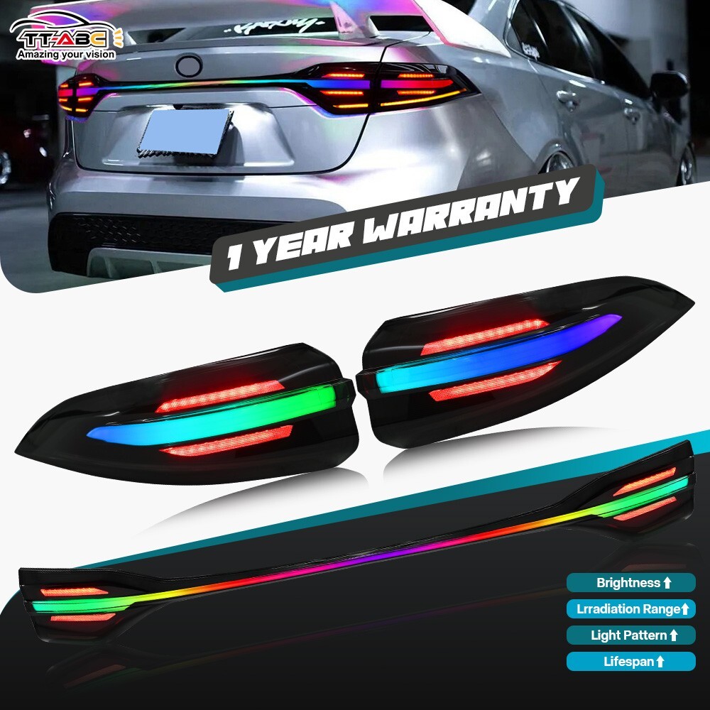 LED RGB Tail Light Middle Lamp for Toyota Corolla 2020-2024 Rear Lamps Assembly  